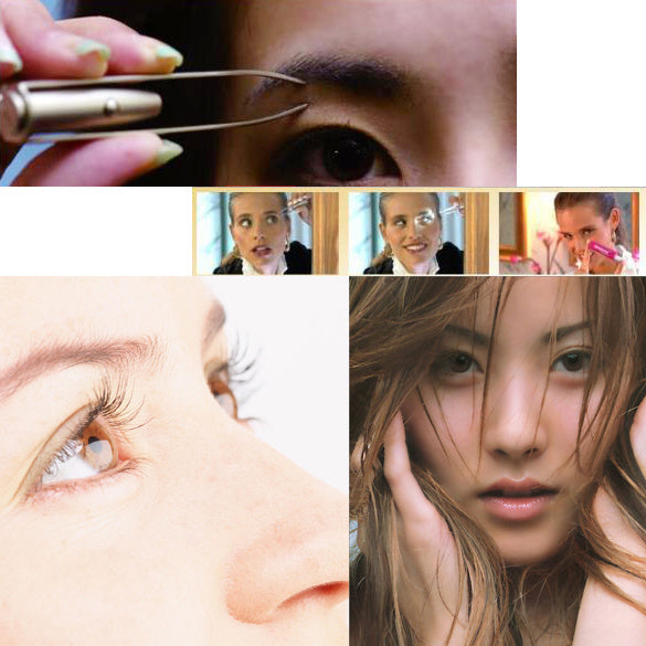 Makeup Tool LED Light Eyelash Eyebrow Hair Removal Tweezer