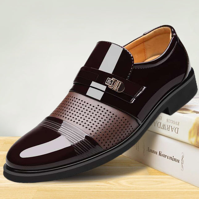 Men's Formal Leather Business Shoes - PU Upper, Rubber Sole