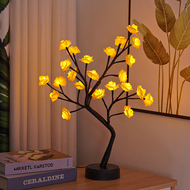 Flower Tree Rose USB Table Lamp