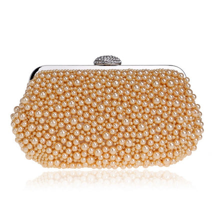 Pochette de banquet de luxe faite à la main avec perles - Coque en polyester avec détails en perles