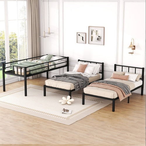 Twin Over Twin &amp; Twin Bunk Beds for 3 – Space