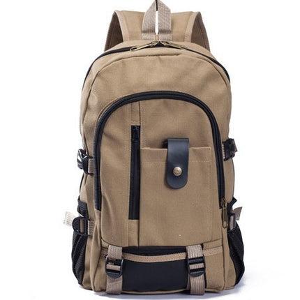 Sac à dos en toile pour homme - Sac d'étudiant durable avec fermeture éclair, 44 x 28 x 16 cm, élégant et pratique