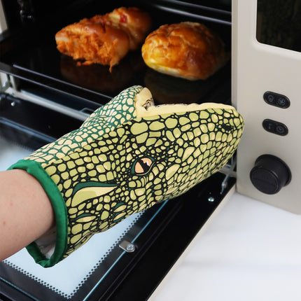 Gants de four épais à isolation thermique en forme d'animal de dessin animé pour barbecue anti-brûlure