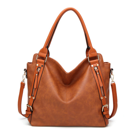 Sac fourre-tout vintage en cuir PU pour femme