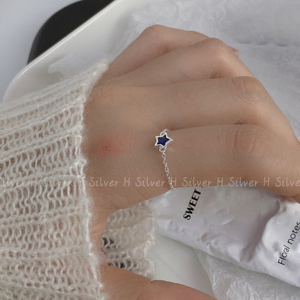 Silver Light Luxury Zircon Ring