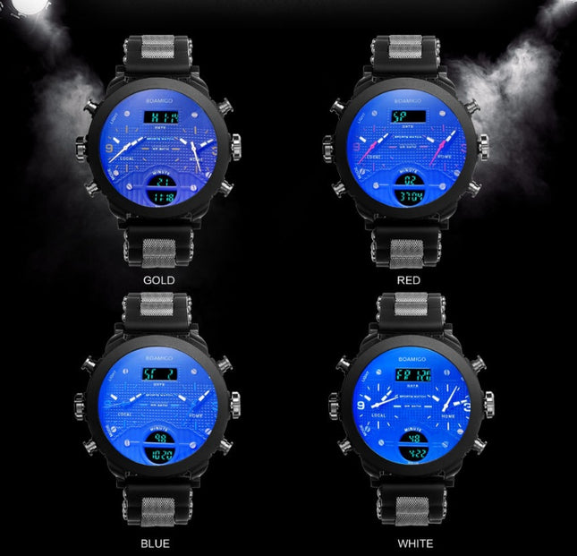 Electronic Quartz Dual Display Watch