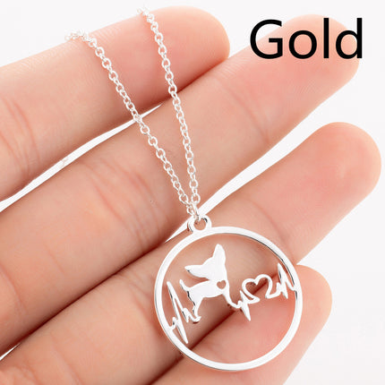 Pet Dog Footprints Paw Necklace