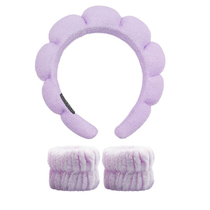 Ensemble de bracelets à fermoir à tête en trois pièces en violet