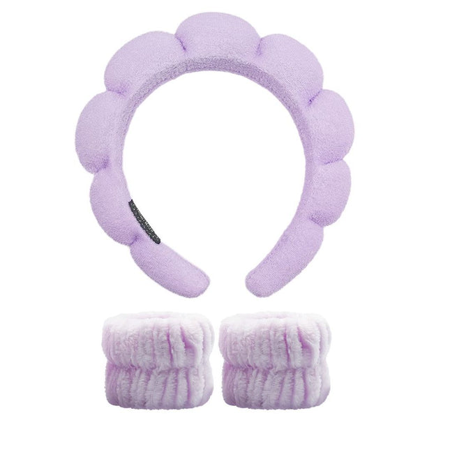 Ensemble de bracelets à fermoir à tête en trois pièces en violet