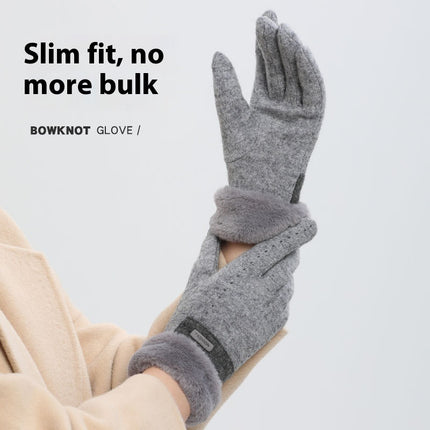Gants d'hiver tricotés Bejirog pour femmes avec doublure polaire et écran tactile