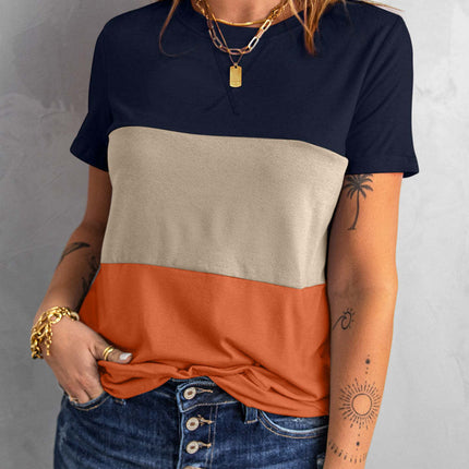 Match Color Short - Sleeved T-shirt