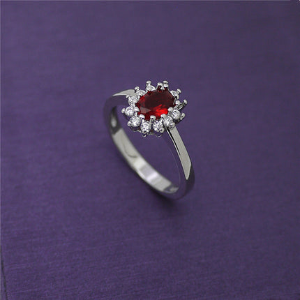 Bague en or avec zircon bleu de haute qualité populaire