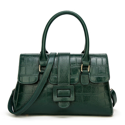 Sac à main en cuir PU noble pour femme avec motif crocodile