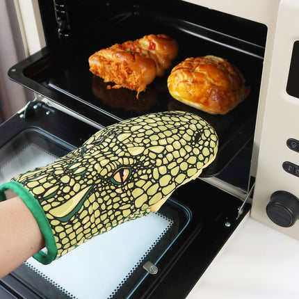 Gants de four épais à isolation thermique en forme d'animal de dessin animé pour barbecue anti-brûlure