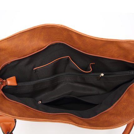 Sac fourre-tout vintage en cuir PU pour femme