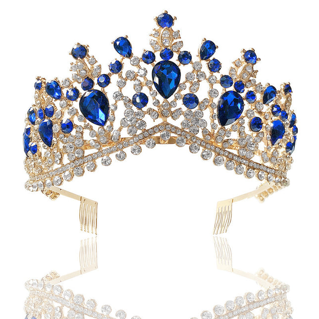 Couronne de mariée baroque en strass