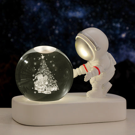 Glowing Astronaut Galaxy Crystal Ball Night Light
