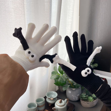 Gants chauds magnétiques pour couple Gants mignons pour les mains de poupée