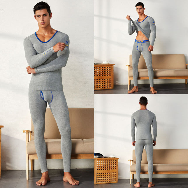Ensemble thermique en coton pour homme