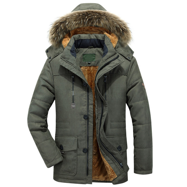 Men's Fleece-Lined Military Jacket