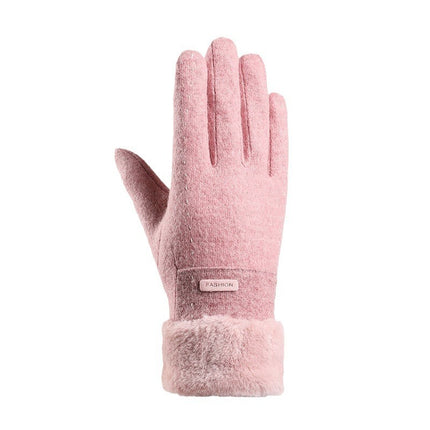 Gants d'hiver tricotés Bejirog pour femmes avec doublure polaire et écran tactile