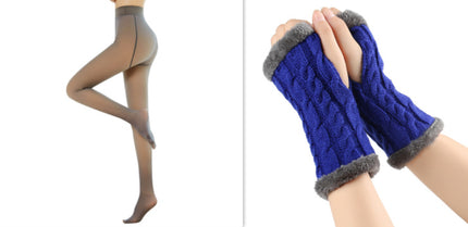 Gants moelleux doublés de polaire, tricotés torsadés, fuites de doigts