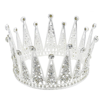 Bijoux de cheveux de mariage de mode de couronne de diamant