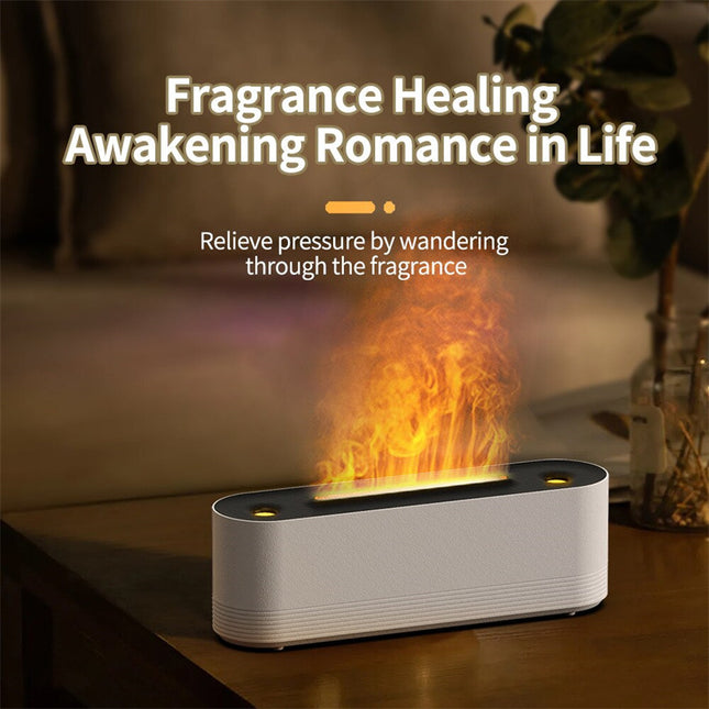Flame Air Humidifier Ultrasonic Aroma Diffuser LED Cool Mist Maker