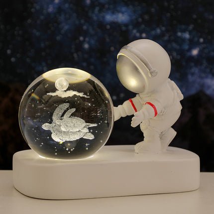 Glowing Astronaut Galaxy Crystal Ball Night Light