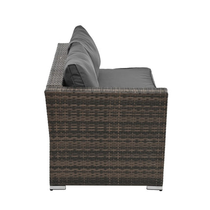 Ensemble de meubles de patio 4 pièces avec table en verre trempé