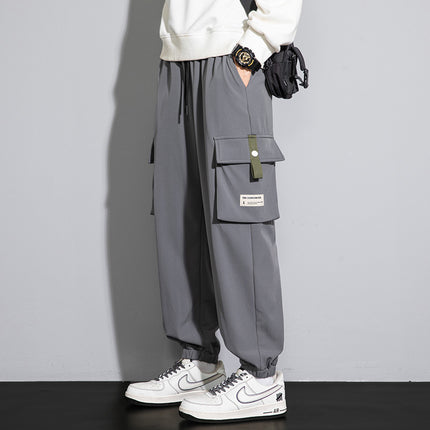 Plus Size Men's Workwear Baggy Fall Loose Tapered Pants