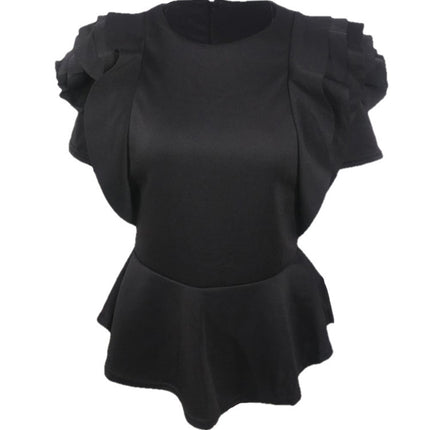 Summer Hot Style Ruffled Hem Short Sleeve