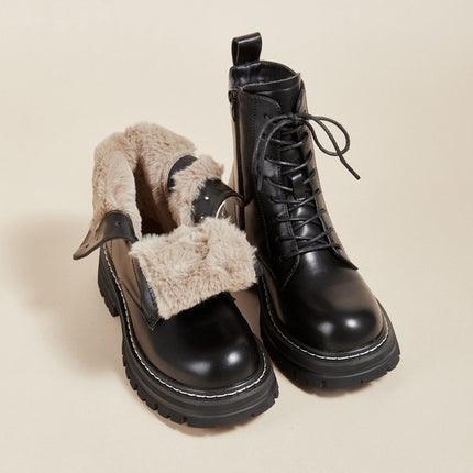 Bottines à lacets de style rétro britannique pour hommes