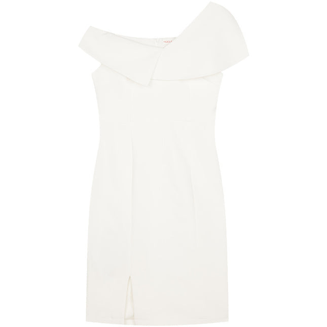 Split White V-Neck Princess Dress