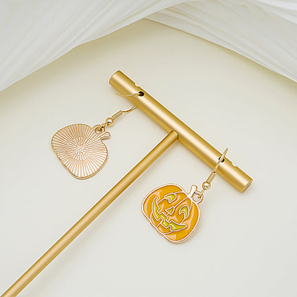 Boucles d'oreilles en alliage avec gouttes d'huile effrayantes