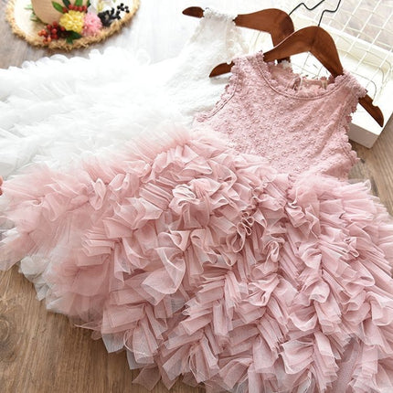 Robe à manches longues en dentelle pour enfants