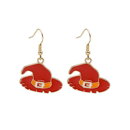 Boucles d'oreilles en alliage avec gouttes d'huile effrayantes