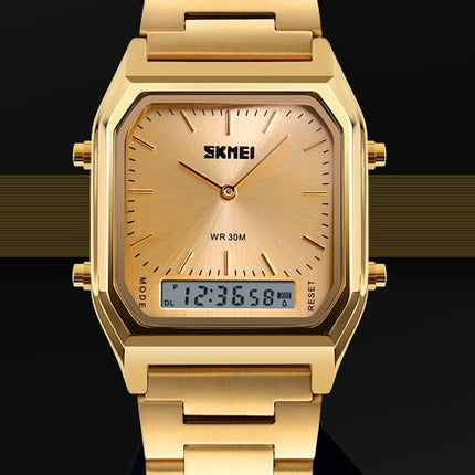Retro Classic Business Steel Strap Electronic Watch