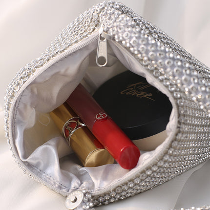Sacs de soirée portables en strass – Style boulette de soie