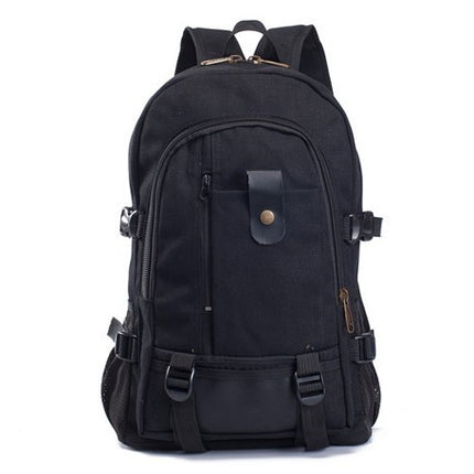 Sac à dos en toile pour homme - Sac d'étudiant durable avec fermeture éclair, 44 x 28 x 16 cm, élégant et pratique