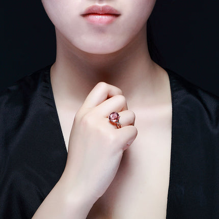 Bague de fiançailles en cristal de zircon 