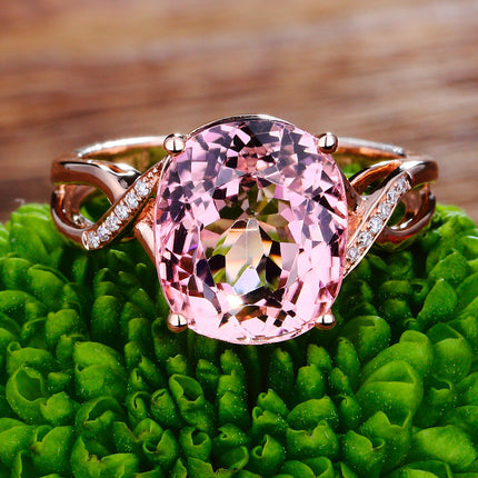 Bague de fiançailles en cristal de zircon 