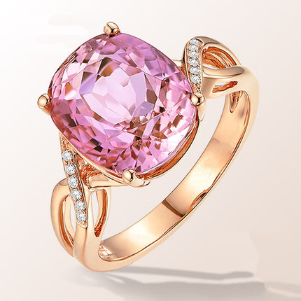 Bague de fiançailles en cristal de zircon 