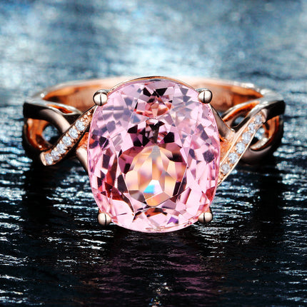 Bague de fiançailles en cristal de zircon 