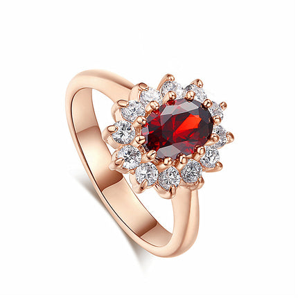 Bague en or avec zircon bleu de haute qualité populaire