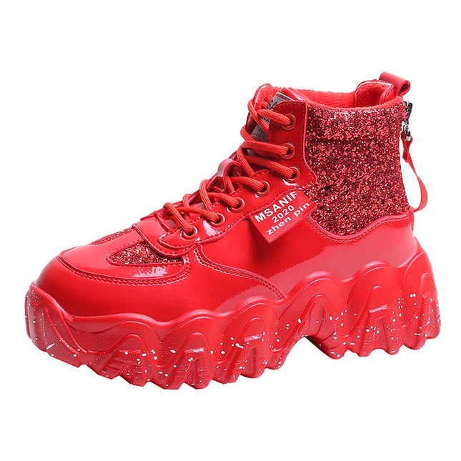 Big Wavy Snowflake Design Daddy Shoes for Men