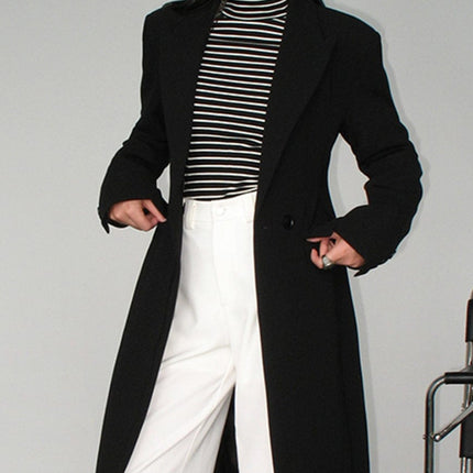 &nbsp;Leisure Long Pure Color Woolen Coat