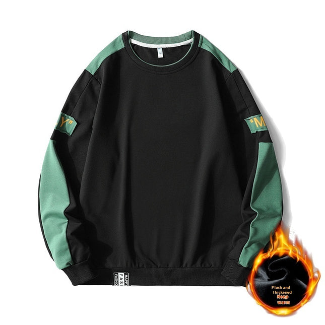 Men's Contrast Color Slim-Fit Hoodie