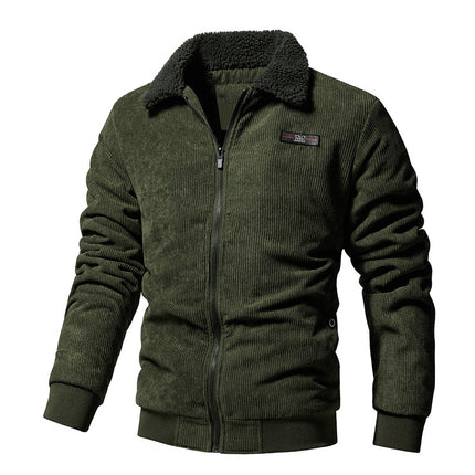 Men's Padded Corduroy Lapel Jacket