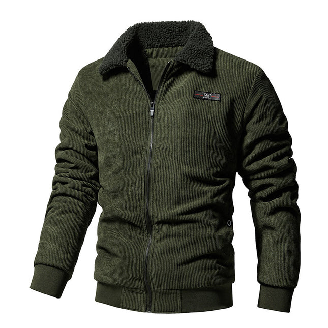 Men's Padded Corduroy Lapel Jacket